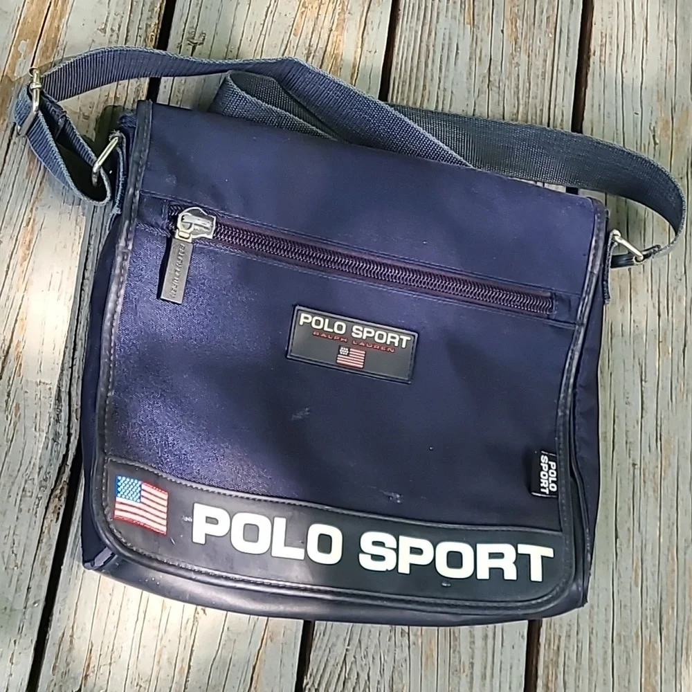 Rare Vintage Polo Sport Ralph Lauren Bag!‎  Blue With Huge 